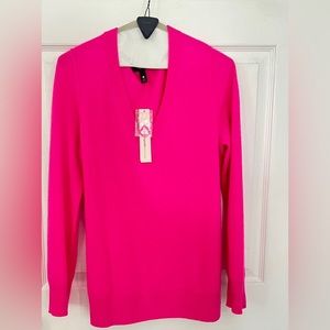 AQUA 100% Cashmere V-neck Sweater